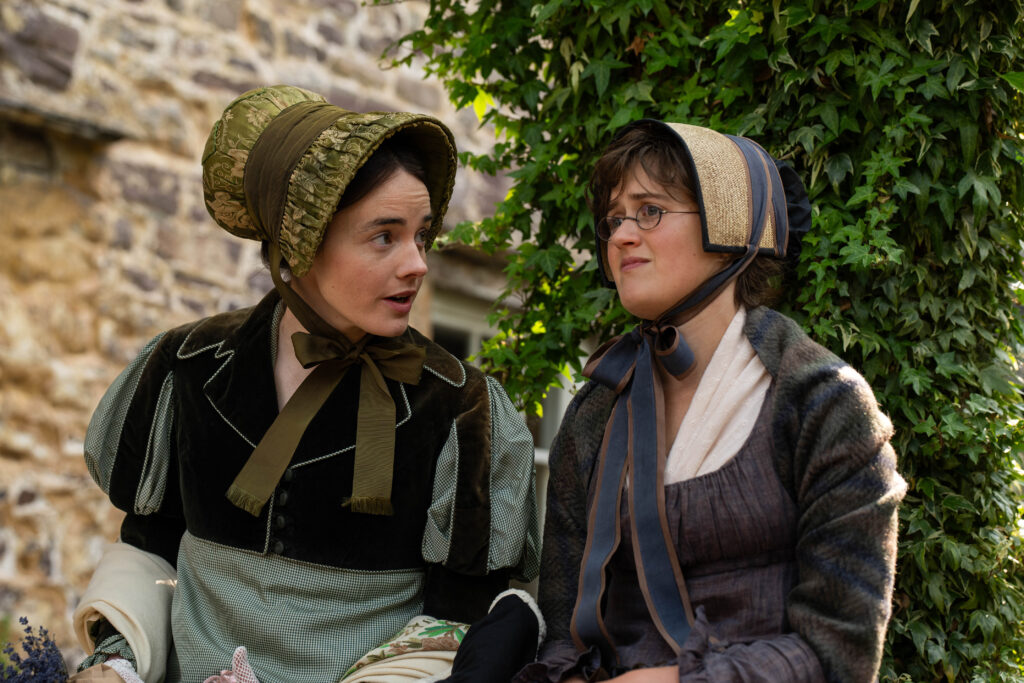 Anna Fenton Garvey and Ella Bruccoleri in The Other Bennet Sister (BBC/Bad Wolf/James Pardon)